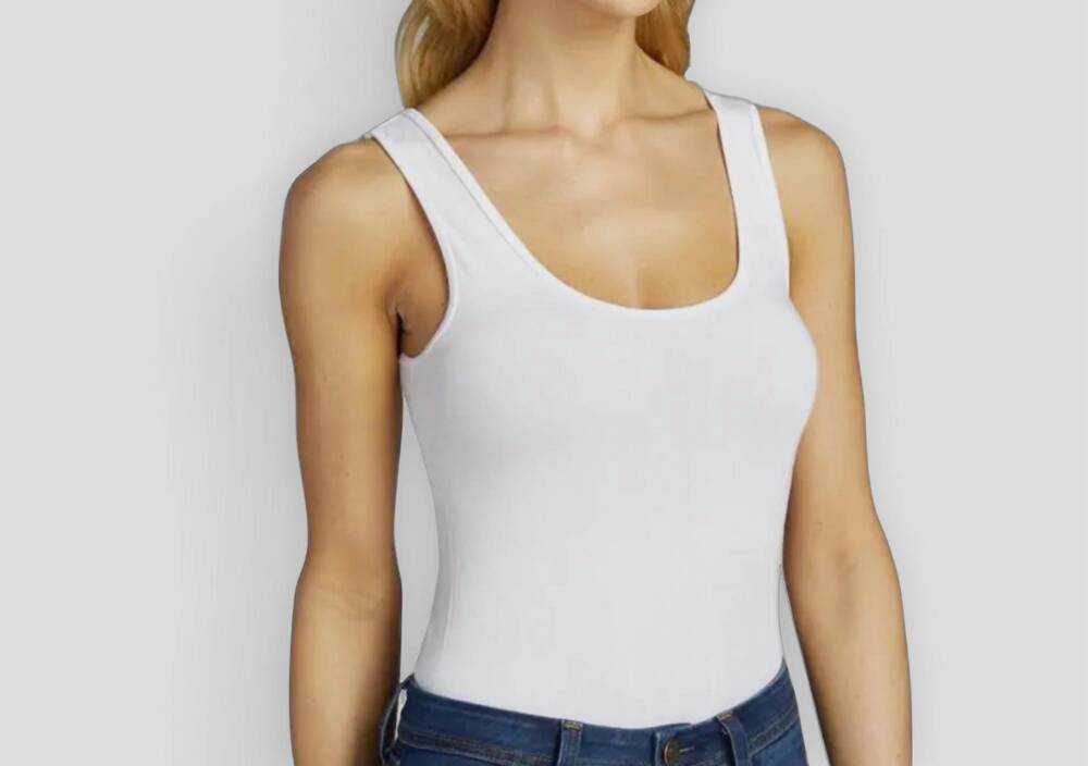 NEW C'EST MOI CLOTHING CO bamboo tank top in white